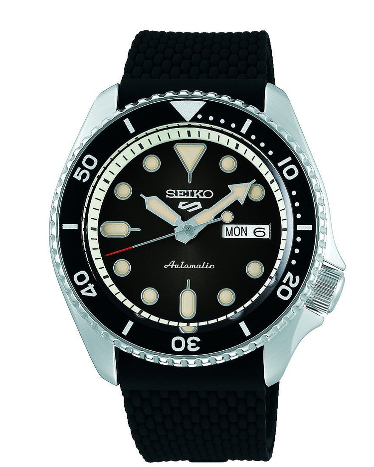 Seiko 5 Sports Mens Automatic Black Watch SRPD73K Watches Seiko 