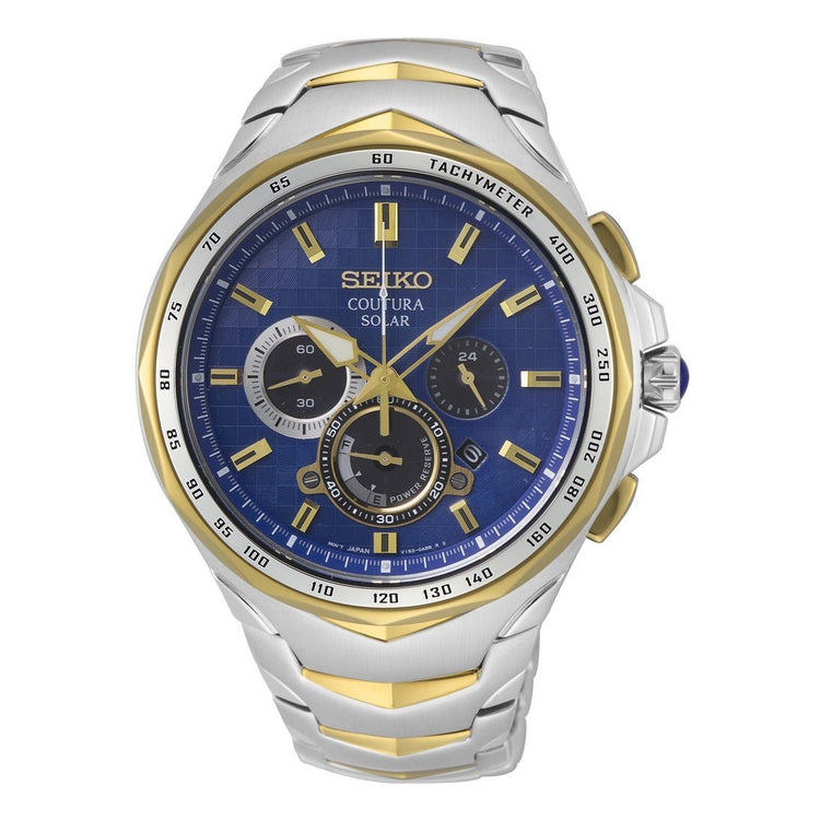 Seiko Coutura Solar Blue Two-Tone Watch SSC750P Watches Seiko 