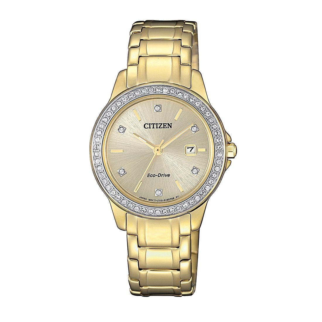 Citizen Eco Drive Swarovski Crystal Gold Watch FE1172-55P Watches Citizen 
