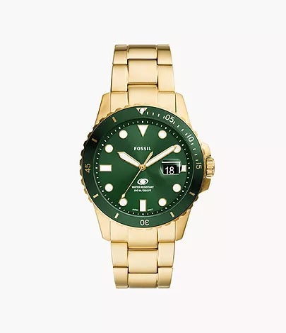Fossil Blue Dive Green and Gold Men's Watch FS6030