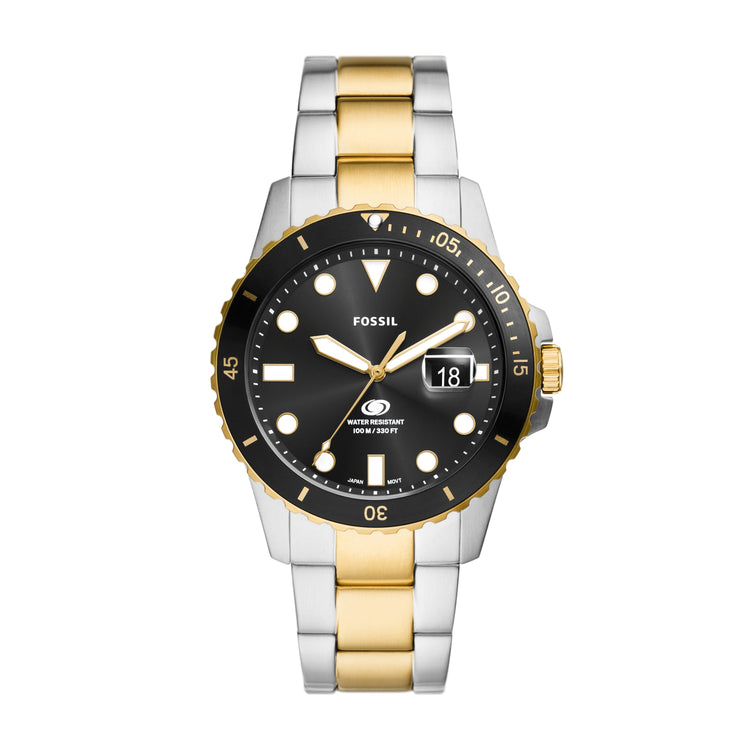 Fossil Blue Dive Three-Hand Date Two-Tone Stainless Steel Watch FS6031