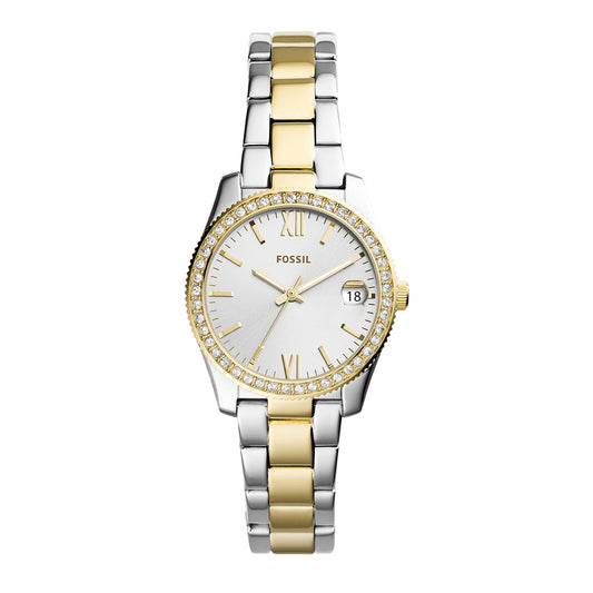 Fossil Scarlette Mini Three-Hand Date Two-Tone Stainless Steel Watch ES4319 watches item