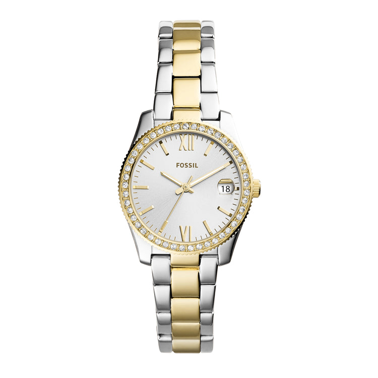 Fossil Scarlette Mini Three-Hand Date Two-Tone Stainless Steel Watch ES4319