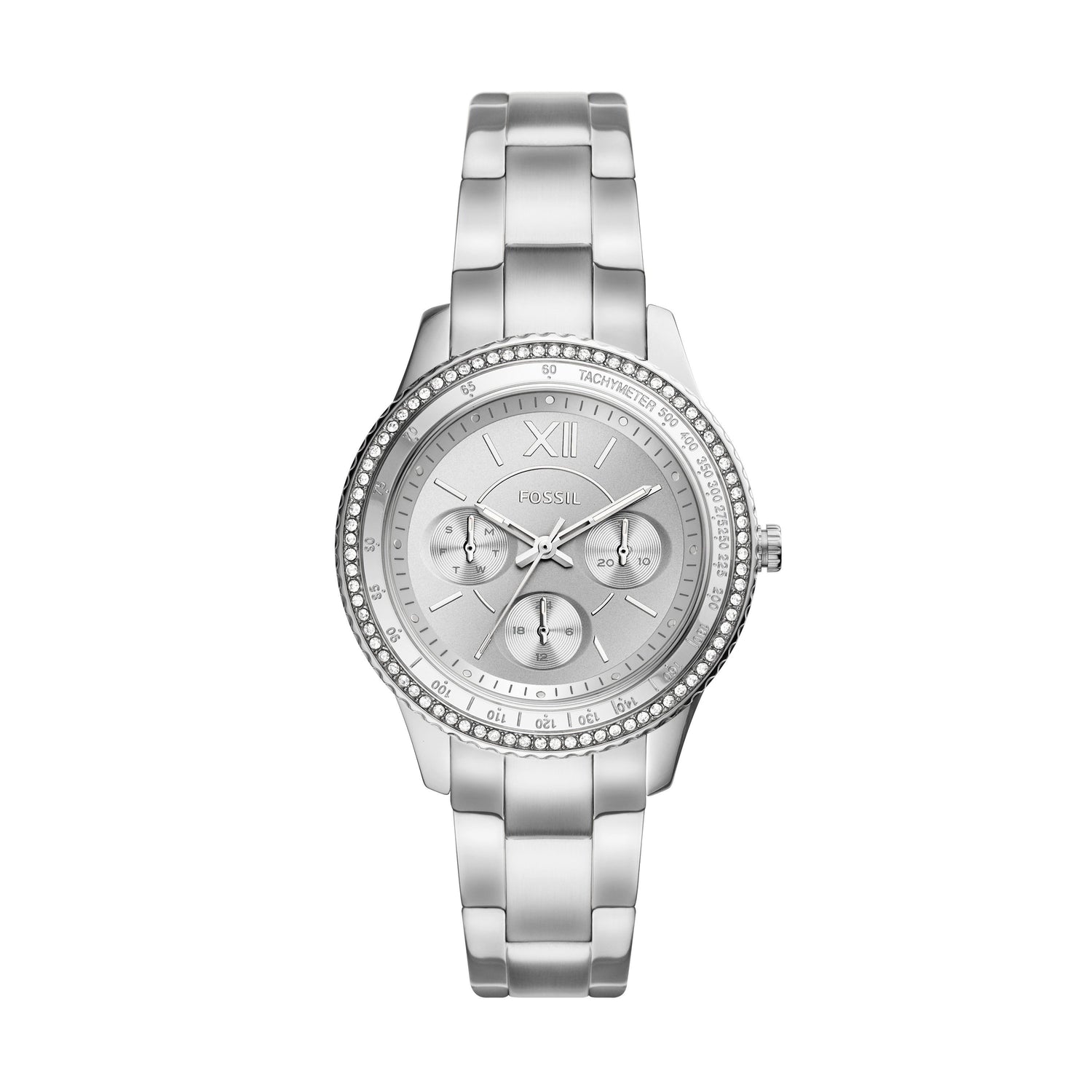 Fossil Stella Sport Silver Women's Watch ES5108 Watches Fossil 
