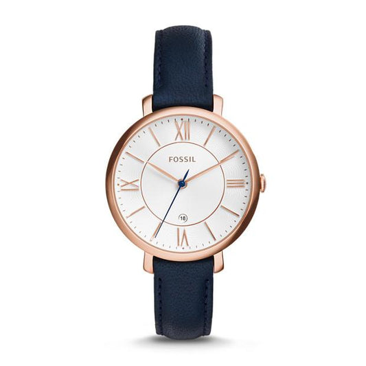 Fossil Jacqueline Navy Leather Watch Watches Fossil  watches item