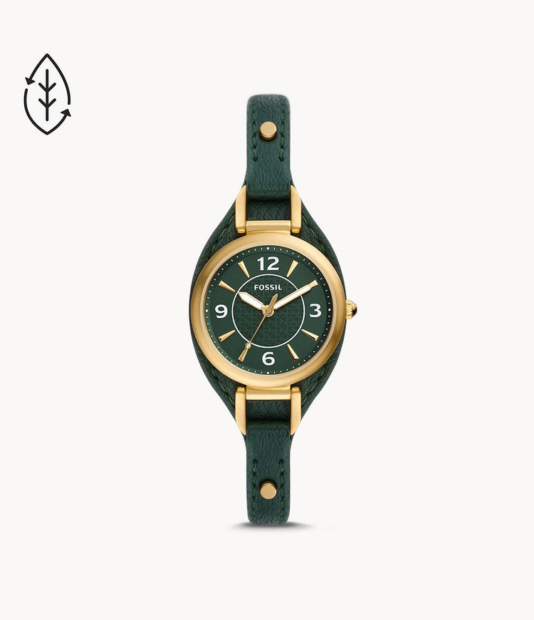 Fossil Carlie Gold and Green Women's Watch ES5241