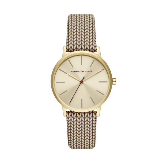 Armani Exchange Three-Hand Brown Leather Watch AX5594 watches item