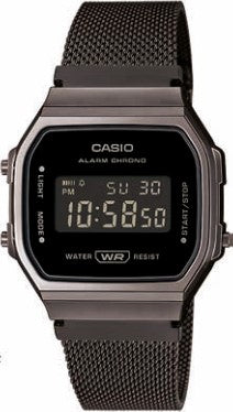 Casio Vintage Black Watch A168WEMB-1B watches item