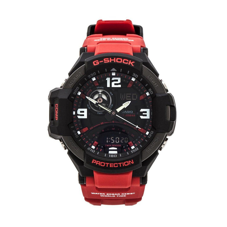 Casio G-Shock Digital Dial 200M Red Resin Band Watch GA1000-4B Watches Casio 