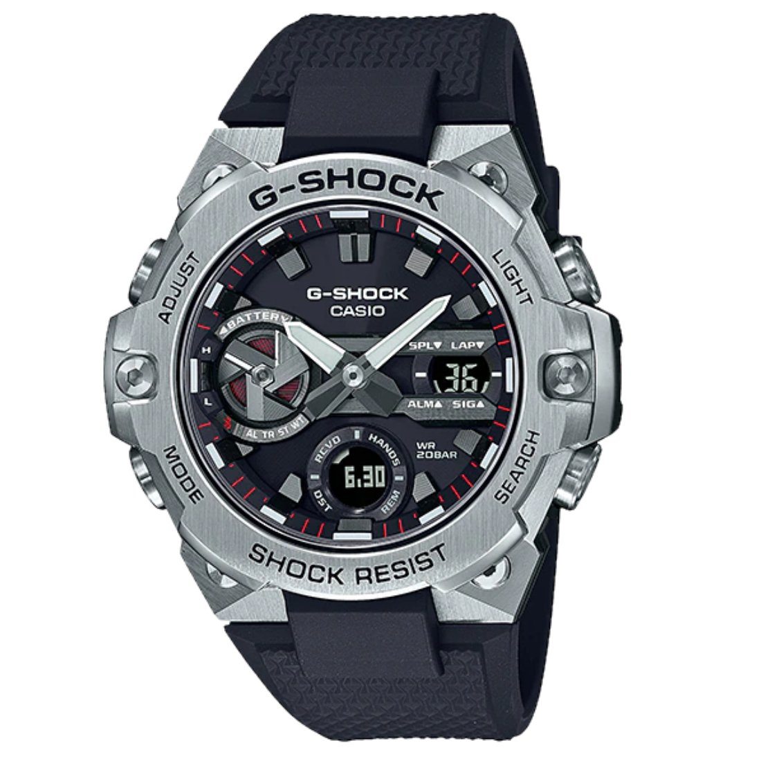 Casio G Shock G Steel Silver and Black Watch GST-B400-1ADR Watches Casio 