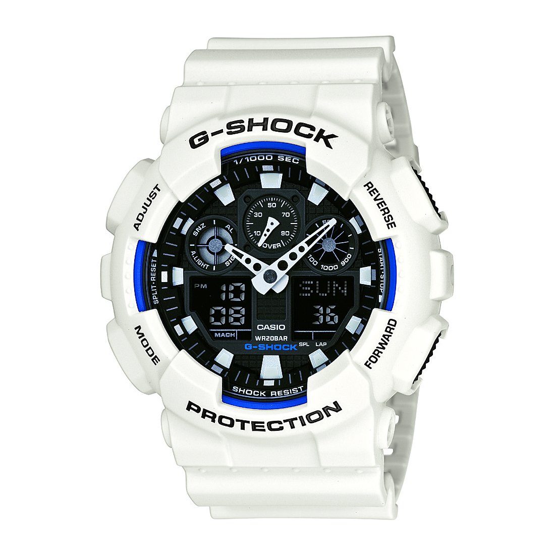 Casio Mens G-Shock White Watch Model- GA100B-7A Watches Casio 