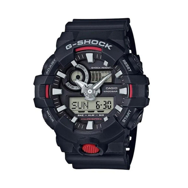 Casio G-Shock Black & Red Digital-Analog Gent's Watch GA700-1A Watches Casio 