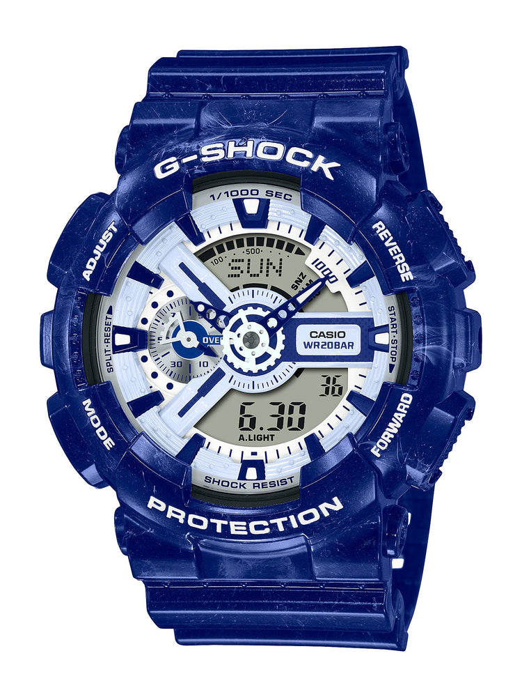 Casio G Shock Blue Watch GA110BWP-2A