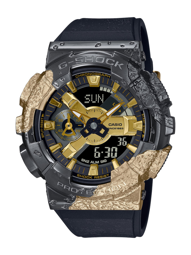 Casio G Shock 40th Anniversary Adventurer's Stone Black and Gold Watch GM114GEM-1A9
