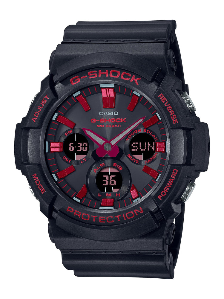 Casio G Shock Ignite Red and Black Men's Watch GAS100BNR-1A