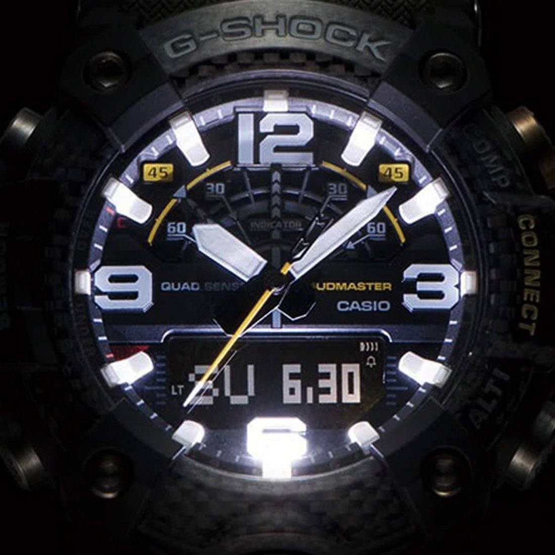 Casio G-Shock Master of G Mudmaster Digital Analogue Black/Green Watch GG-B100-1A3 Watches Casio 