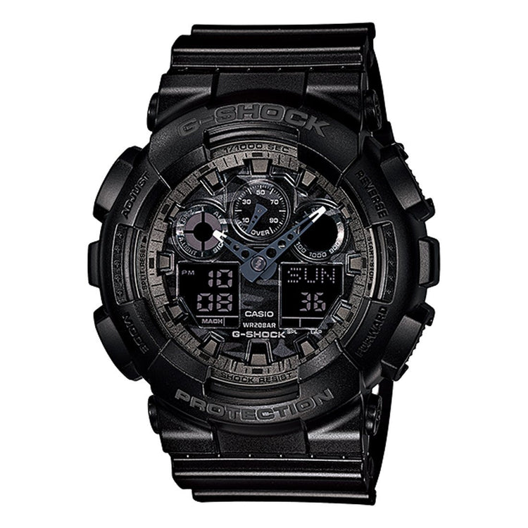 Casio G-Shock Camo Black Dial & Resin Watch GA100CF-1A Watches Casio 