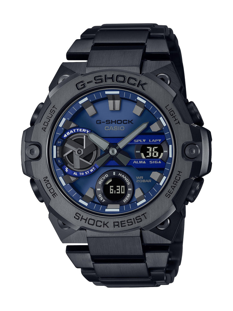 Casio G Shock G Steel Black and Blue Watch GST-B400BD-1A2DR Watches Casio 