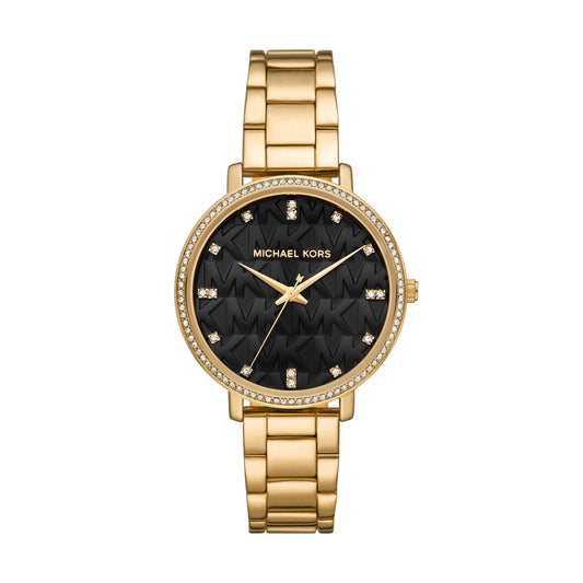Michael Kors Pyper Black and Gold Women's Watch MK4593 Watches Michael Kors  watches item