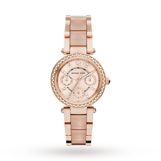Michael Kors Ladies Multi Dial Parker Rose Gold Model MK6110 Watches Michael Kors  watches item