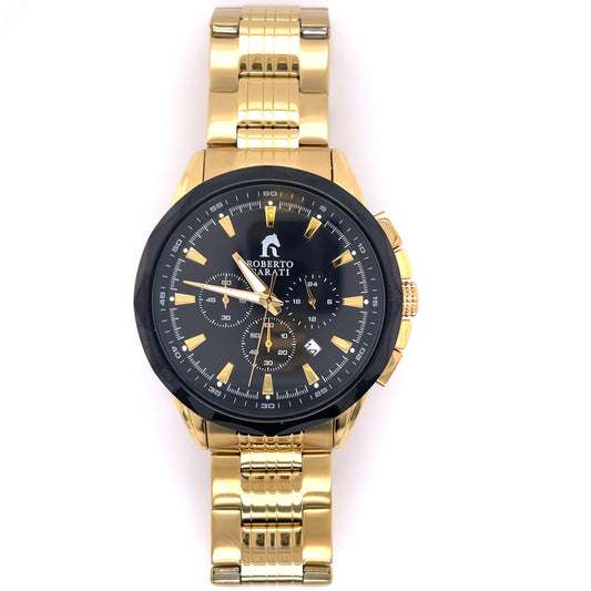 Roberto Carati Gareth Black and Yellow Gold Toned Men's Watch CA262-V2 watches item