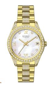 Roberto Carati Luna Gold and Crystal Watch Watches Roberto Carati 