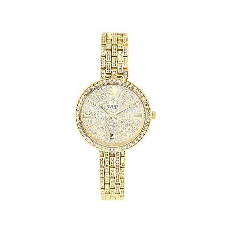 Roberto Carati Crystal Belle Gold Watch M9611-V2 Watches Bevilles 