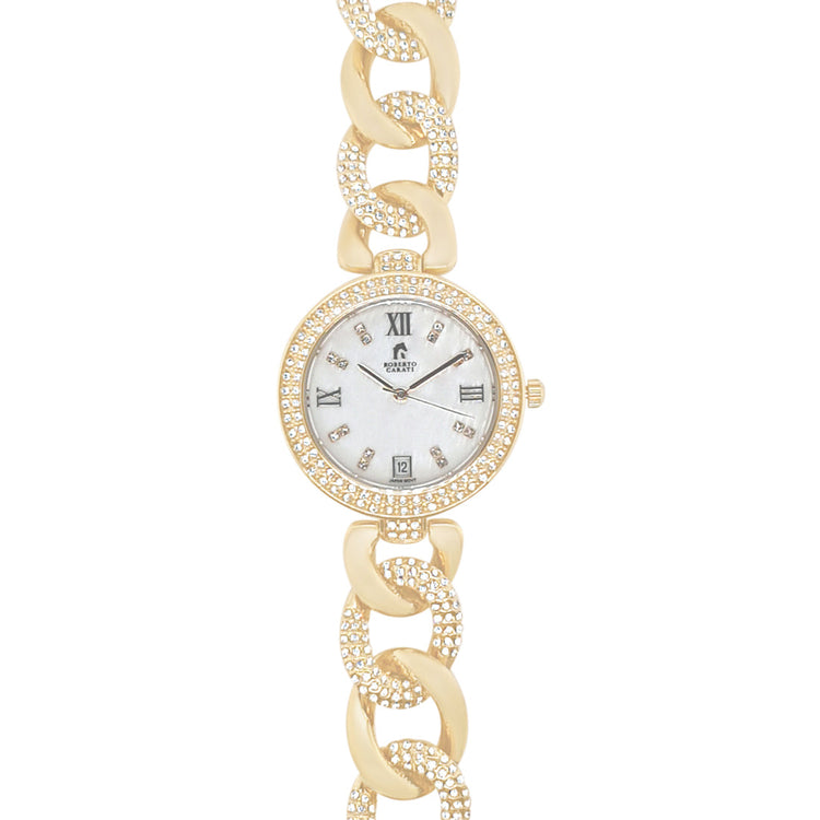 Roberto Carati Vivienne Gold Watch with Crystals M9084-V1
