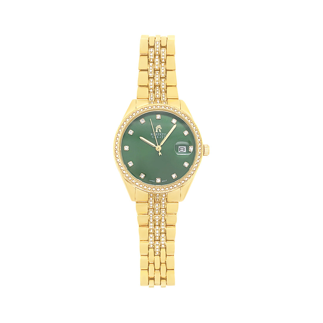 Roberto Carati Diana Crystal Green Face Watch M1023 BE-V6 – Watches Galore
