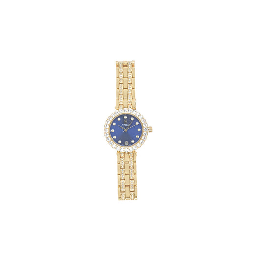 Roberto Carati Milania Blue Face Gold Tone Watch M1027 BE-V7 watches item