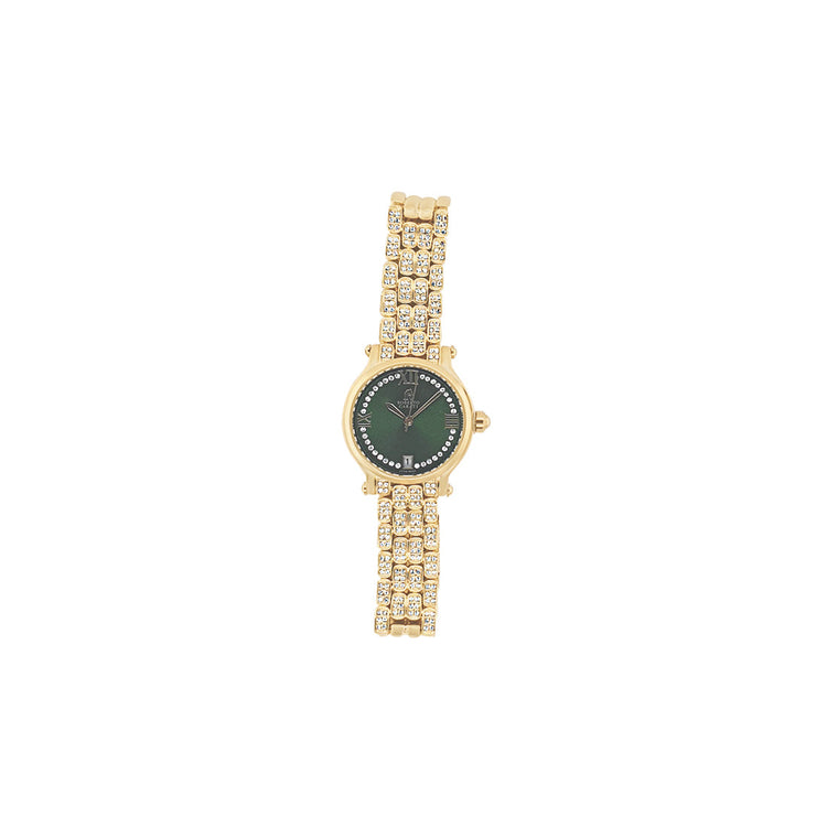 Roberto Carati Tina Green Face Gold Coloured Watch M9148-V4