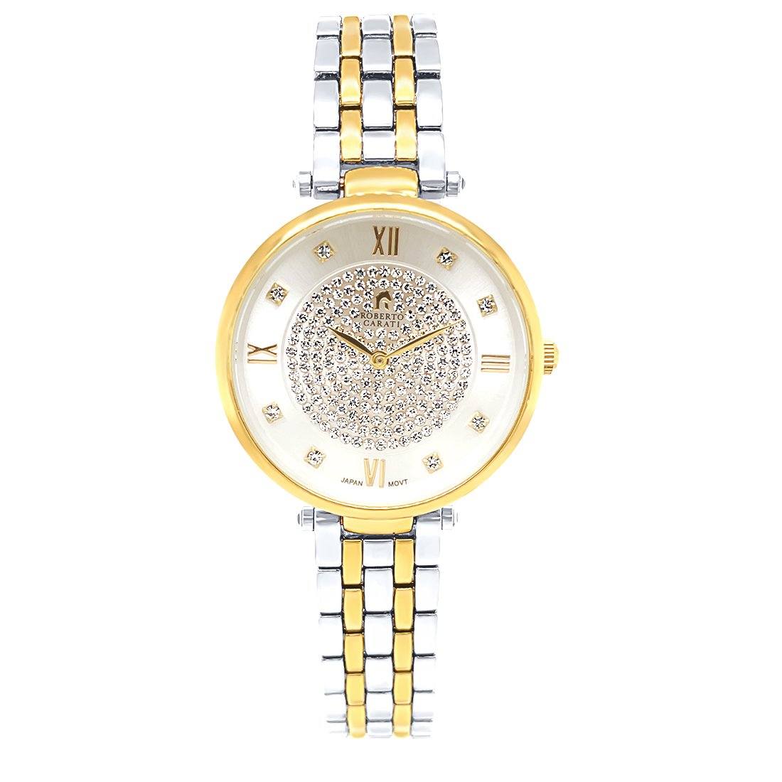 Roberto Carati Charli Crystal Two Tone Silver and Gold Women's Watch M9086-V2 Watches Roberto Carati 