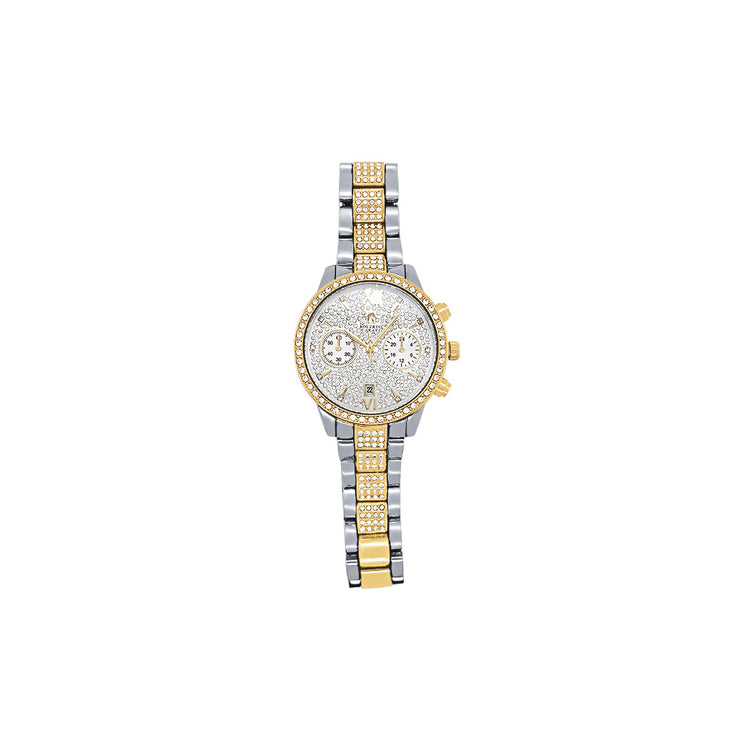 Roberto Carati Brandy Yellow Gold Toned and Silver Toned Women's Watch M9077-V4