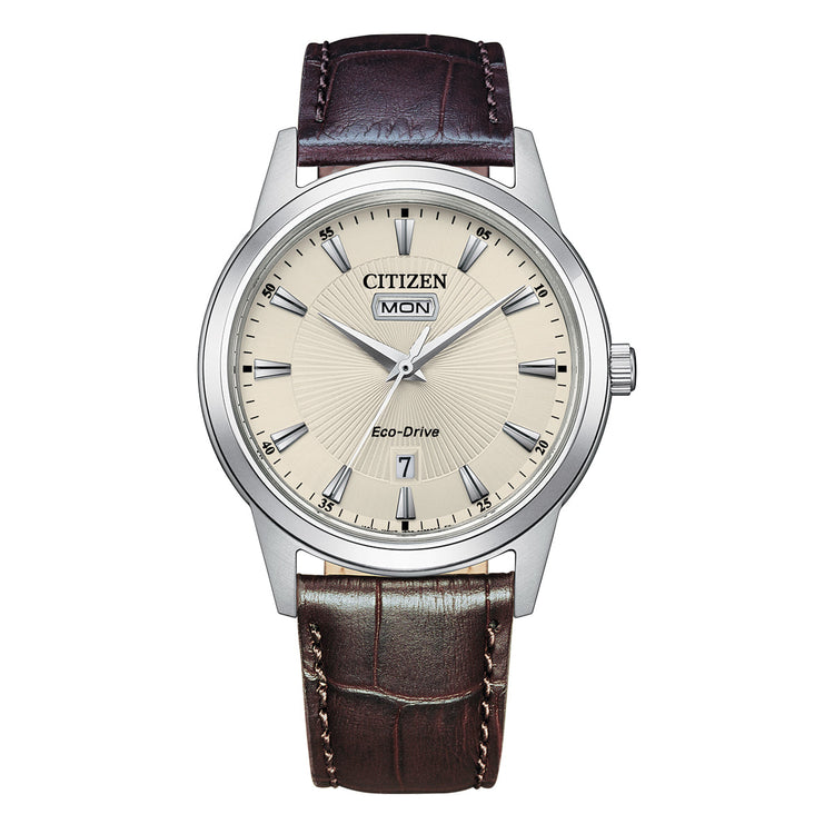 Citizen Dress Eco-Drive Men's White Watch AW0100-19A