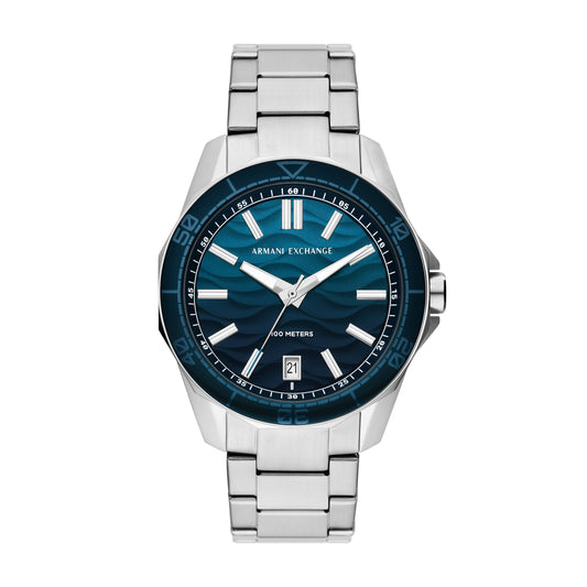 Armani Exchange Three-Hand Date Stainless Steel Watch AX1950 watches item