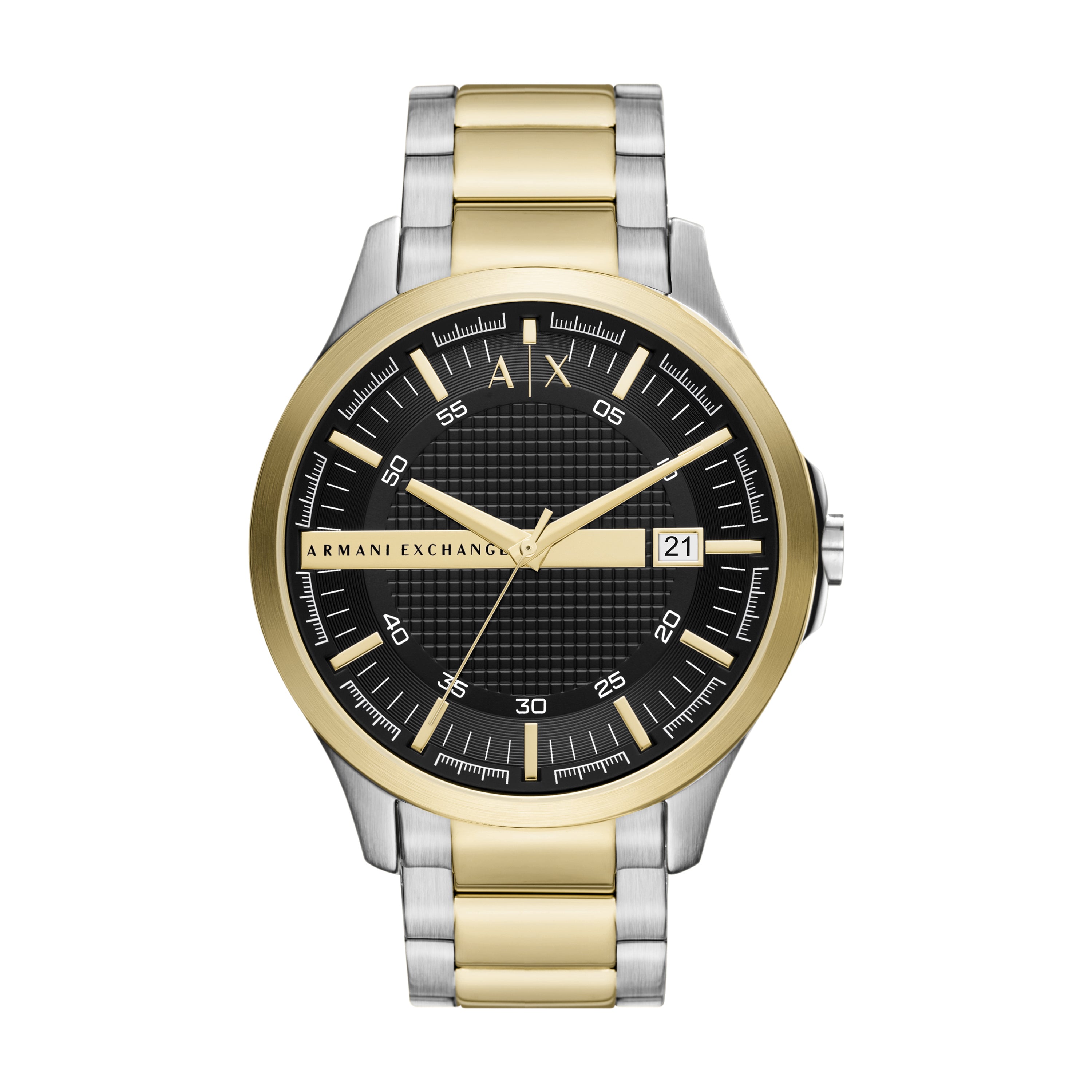 Armani Exchange Three-Hand Date Two-Tone Stainless Steel Watch AX2453 ...