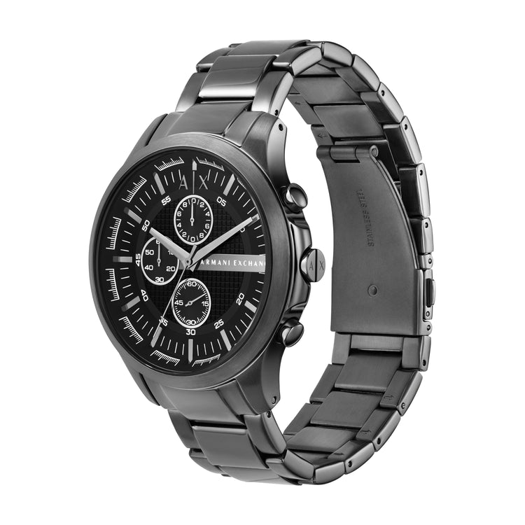 Armani Exchange Chronograph Gunmetal Stainless Steel Watch AX2454