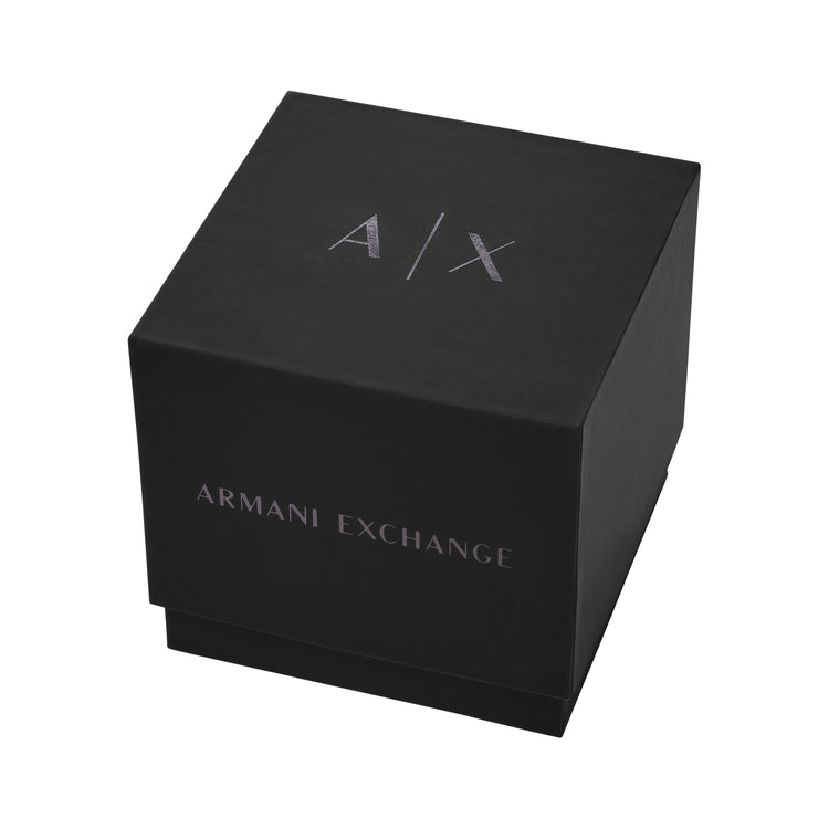 Armani Exchange Three-Hand Black Stainless Steel Mesh Watch AX2760