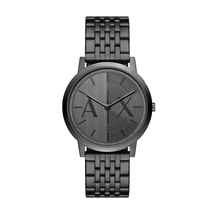 Armani Exchange Two-Hand Black Stainless Steel Watch AX2872