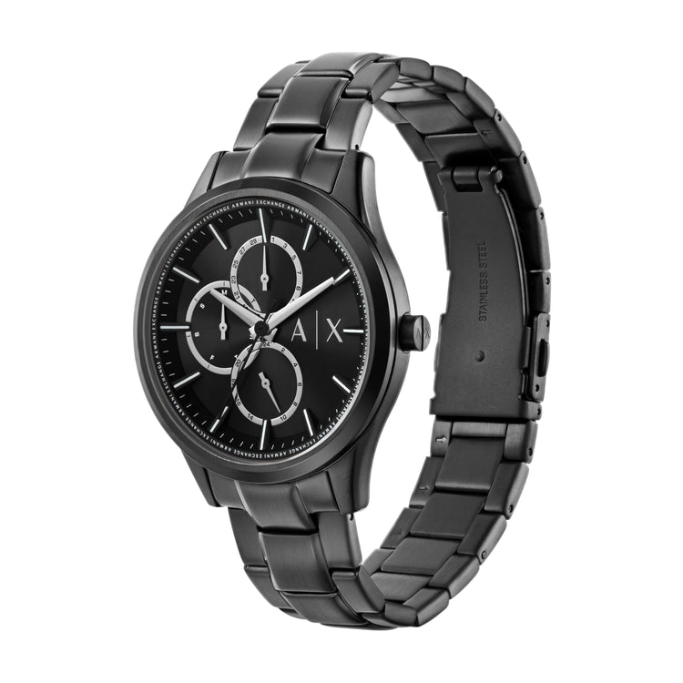Armani Exchange Multifunction Black Stainless Steel Watch and Bracelet Set AX7154SET