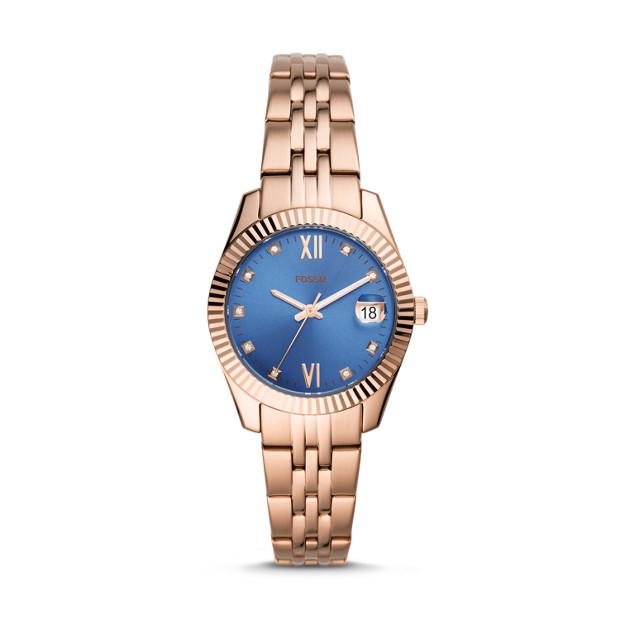 Fossil Scarlette Mini Rose Gold-Tone Analogue Watch Watches Fossil 