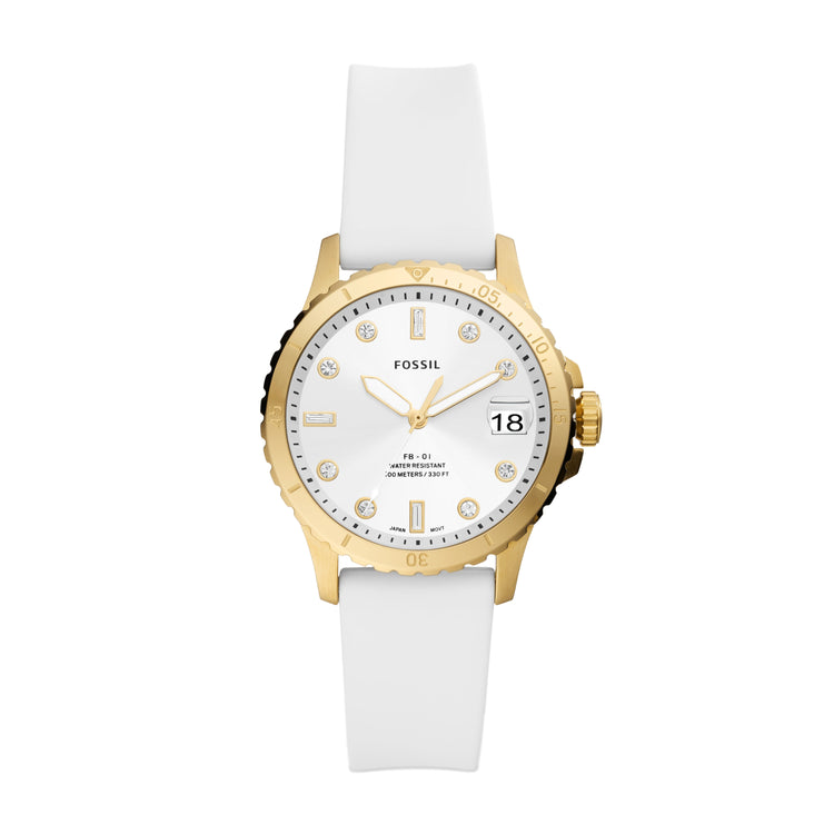Fossil FB-01 ES5286 White and Gold Women's Watch