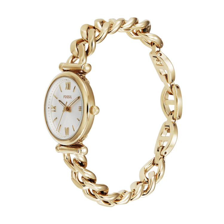 Fossil Carlie Three-Hand Gold-Tone Stainless Steel Watch ES5329