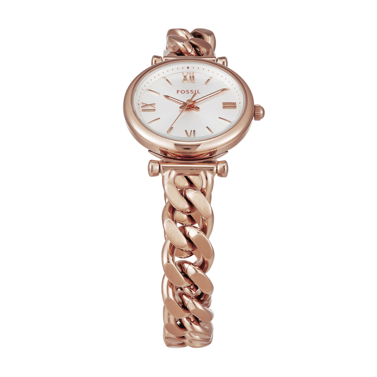 Fossil Carlie Three-Hand Rose Gold-Tone Stainless Steel Watch ES5330