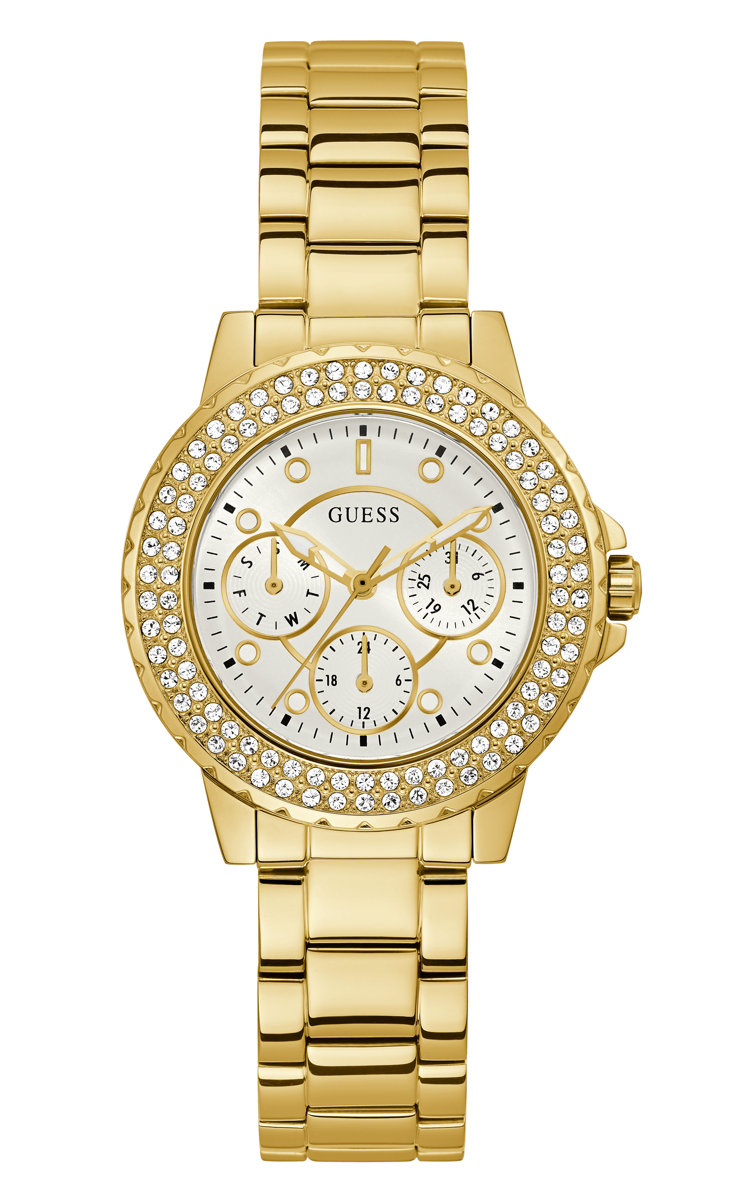 Guess Crown Jewel Gold Women's Analogue Watch GW0410L2 Watches Guess 