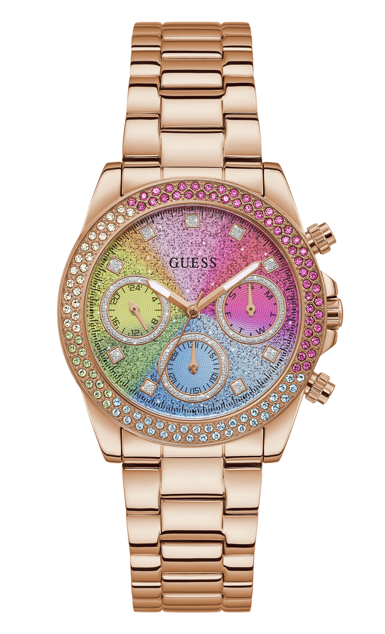 Guess Sol Rose Gold Iridescent Women's Watch GW0483L3