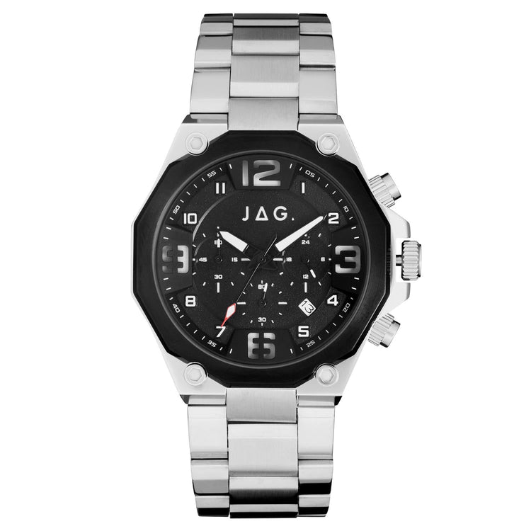 JAG Baxter Silver and Black Men's Watch J2643A