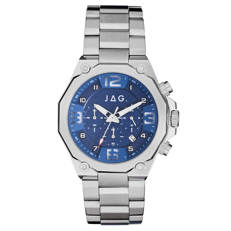 JAG Baxter Silver and Blue Men's Watch J2646A