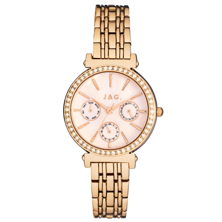 Jag Keira Multifunctioned Rose Gold Band Women's Watch J2675A