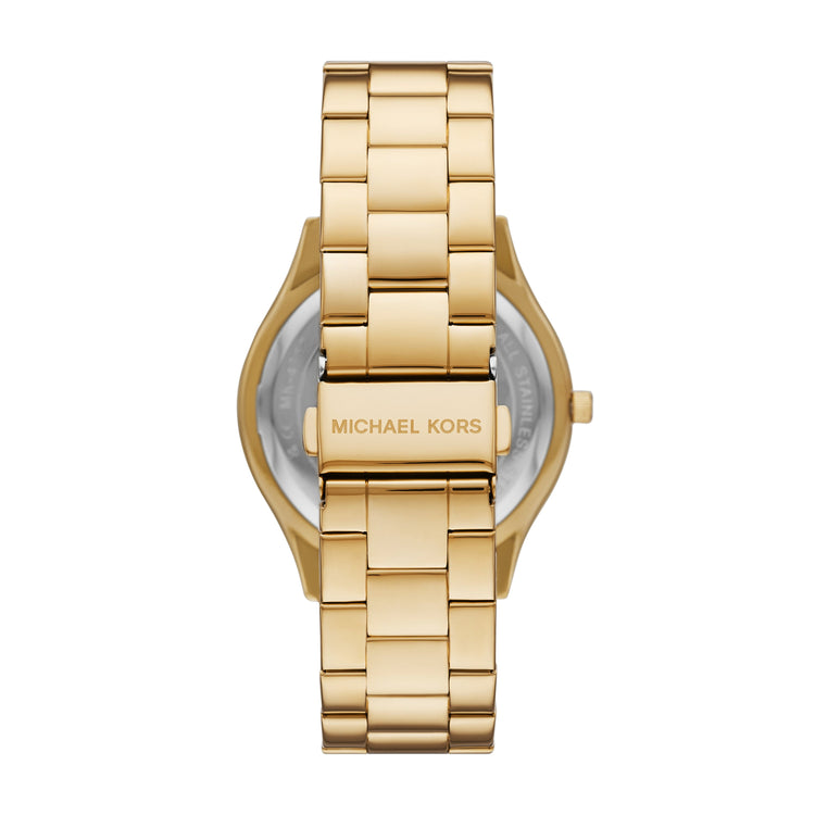 Michael Kors Slim Runway Three-Hand Gold-Tone Stainless Steel Watch MK4732